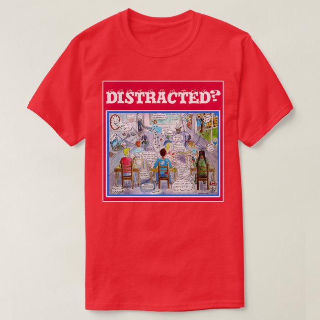 T-shirt Symptômes de TDAH illustrant ce que ressent une cl (Design devant)