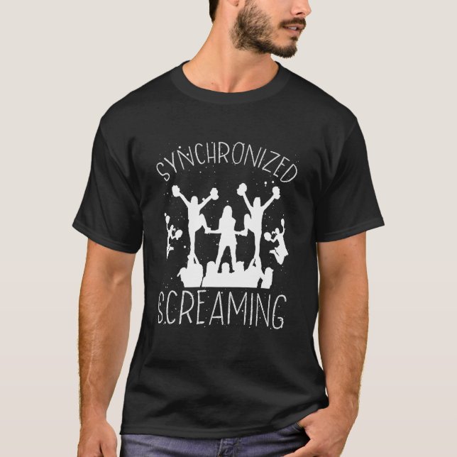 T-shirt Synchronized Screaming Cheerleading Cheerleader (Devant)