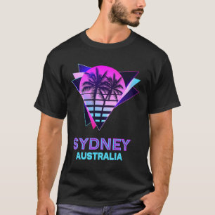 T-shirt Syndey Australie années 80 Palmier Rétro Vintage S