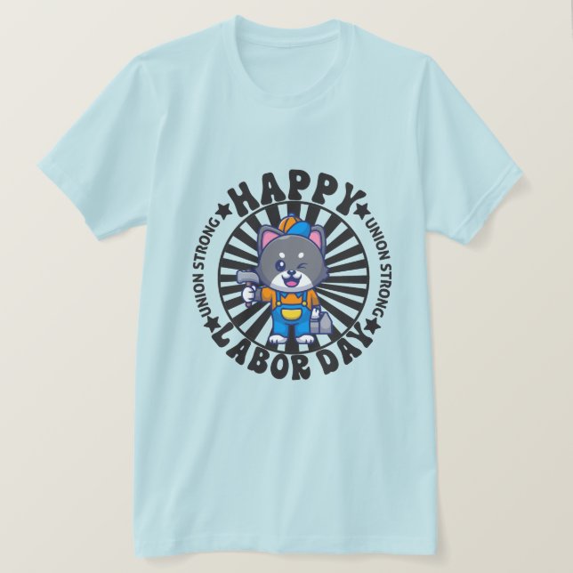 T-shirt Syndicat des chemises fortes Syndicat des travaill (Design devant)