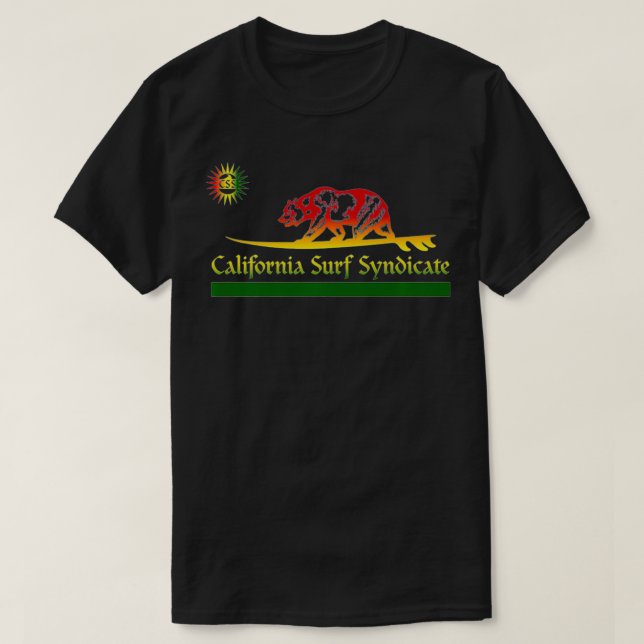 T-shirt Syndicat des Surfs de Californie Boardrider autoch (Design devant)