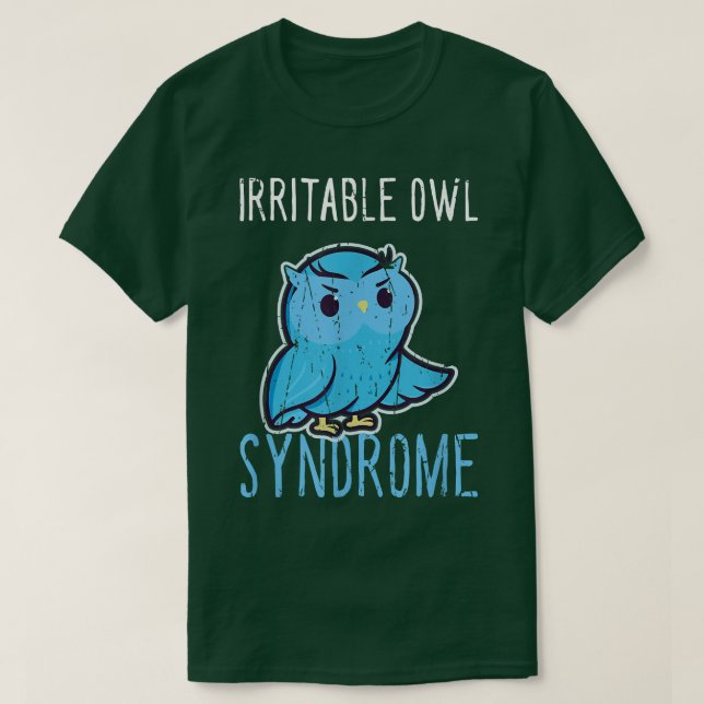 T-shirt Syndrome de Chouette Irritable Chouette Grumpy Cho (Design devant)