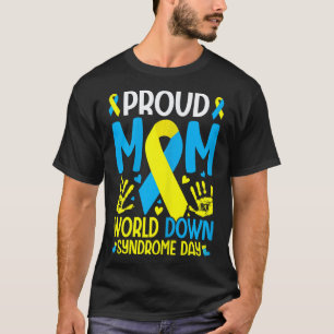 T-shirt Syndrome de Down Maman Ruban World Syndrome de Dow