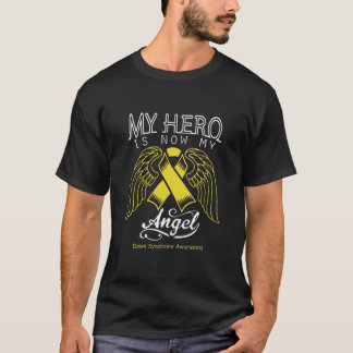 T-shirt Syndrome de Down Mon héros est maintenant mon ange