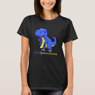 T-shirt Syndrome de Down T Rex Dinosaur Garçons Enfants Tr