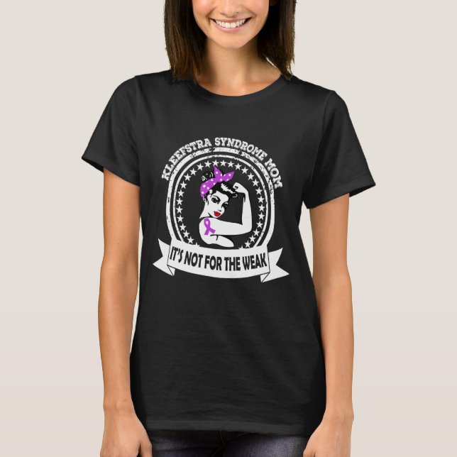 T-shirt Syndrome de Kleefstra maman Purple Ribbon Sensibil (Devant)