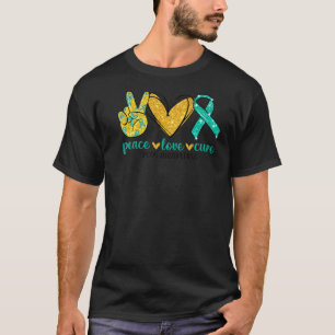 T-shirt Syndrome de l'ovaire polykystique PCOS Ruban Turqu