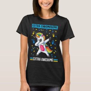 T-shirt Syndrome de Unicorn Down conscience extra chromoso