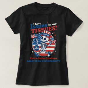 T-shirt Syndrome d'Ehlers-Danlos 4 juillet Skeleton Cute