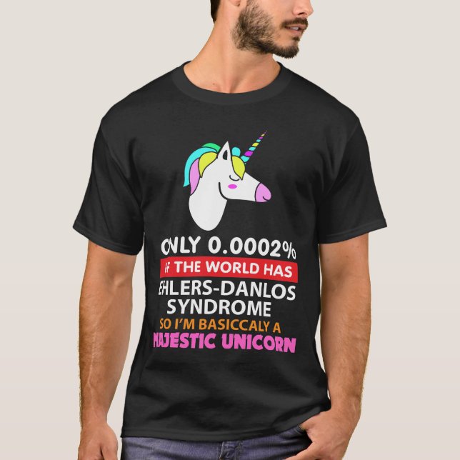 T-shirt Syndrome d'Ehlers Danlos - licorne majestueuse (Devant)