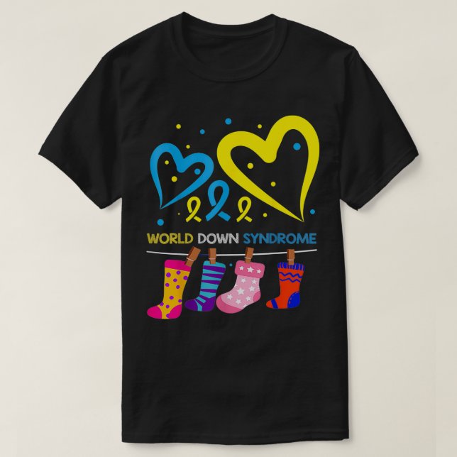 T-shirt Syndrome mondial de Down WDSD 21 mars Jour (Design devant)