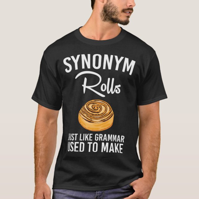 T-shirt Synonyme Roule Comme La Grammaire Utilisée Pour Fa (Devant)
