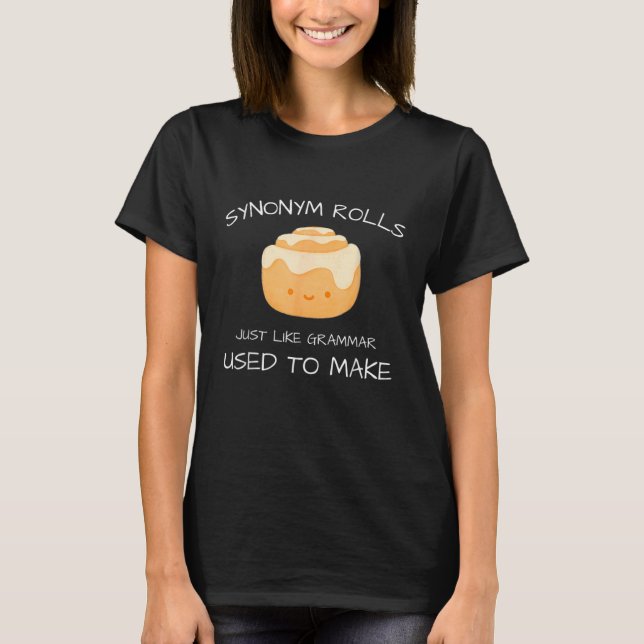 T-shirt Synonyme Roule Comme La Grammaire Utilisée Pour Fa (Devant)