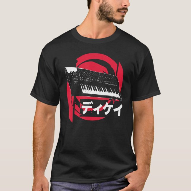 T-shirt Synthesizer Japanese Analog Synthwave Techno Synth (Devant)