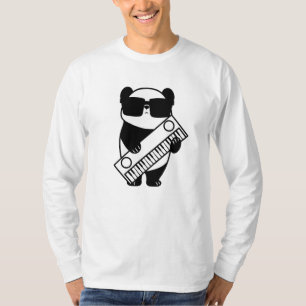 T-shirt Synthétiseur Clavier Instrument Panda