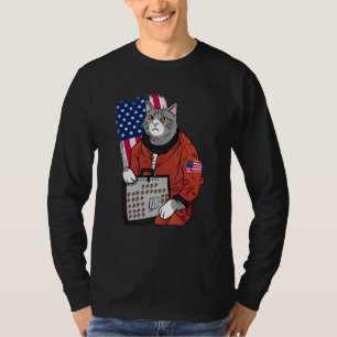 T-shirt Synthétiseur d'astronaute Cat Music Producteur Syn