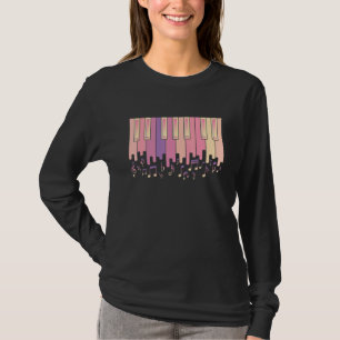 T-shirt Synthétiseur De Clavier Piano Et Clé Arbable