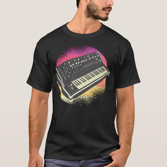 T-shirt Synthétiseur de musique électronique (Devant)
