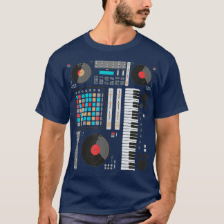 T-shirt Synthétiseur de musique électronique Techno Music 