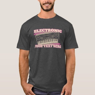 T-shirt synthétiseur électronique avec texte perso