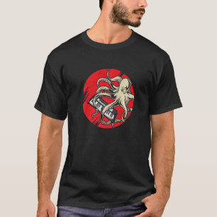T-shirt Synthétiseur japonais rétro Octopus Synthétiseur a