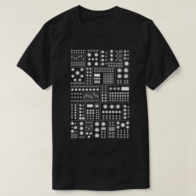 T-shirt Synthétiseur modulaire blanc (Design devant)