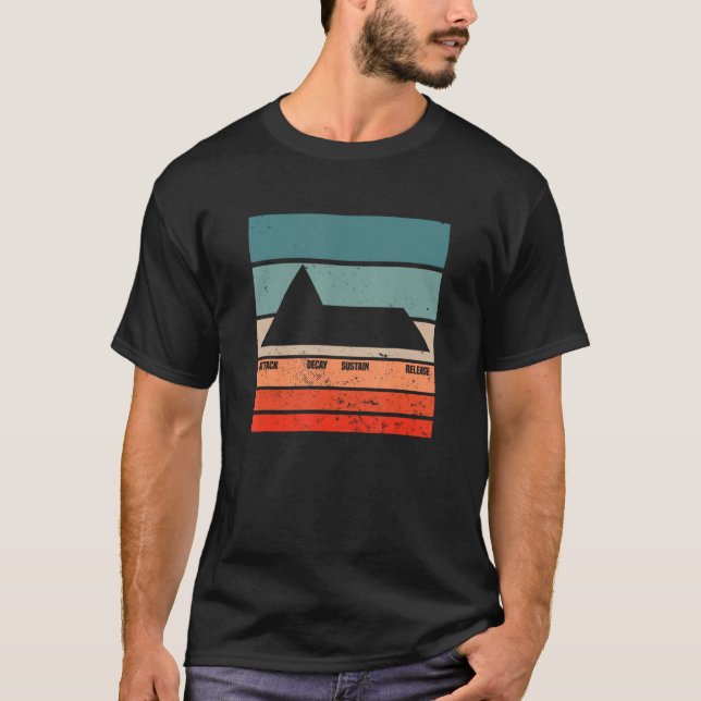 T-shirt Synthétiseur Nerd de synthèse de forme d'onde modu (Devant)