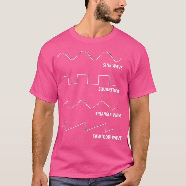 T-shirt Synthétiseur Sine Wave Electro Producteur Edm Tech (Devant)