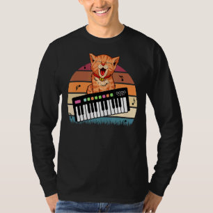 T-shirt Synthétiseur vintage Synthétiseur Cat Retro Synth
