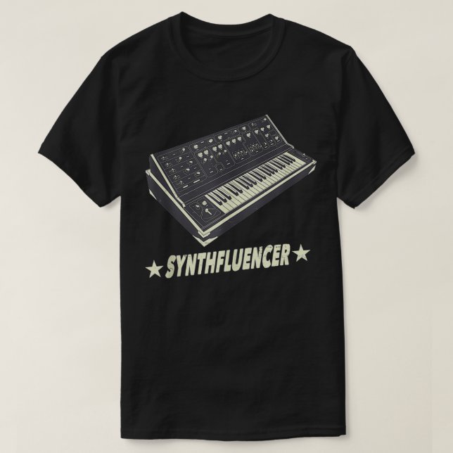 T-shirt Synthfluenceur analogique Synthfluencer Retro Pro (Design devant)