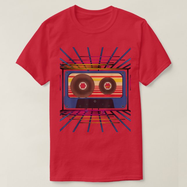 T-shirt Synthwave 80s Music Lover Retro Vaporwave Art Cass (Design devant)