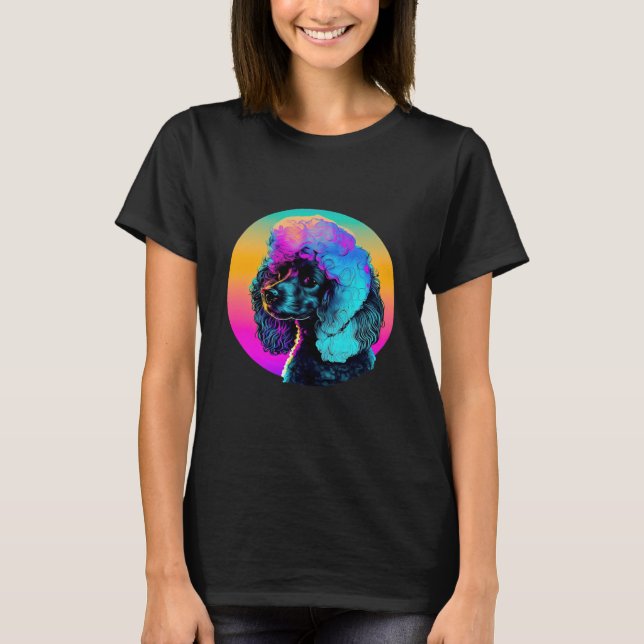 T-shirt Synthwave des années 80 et esthétique caniche (Devant)