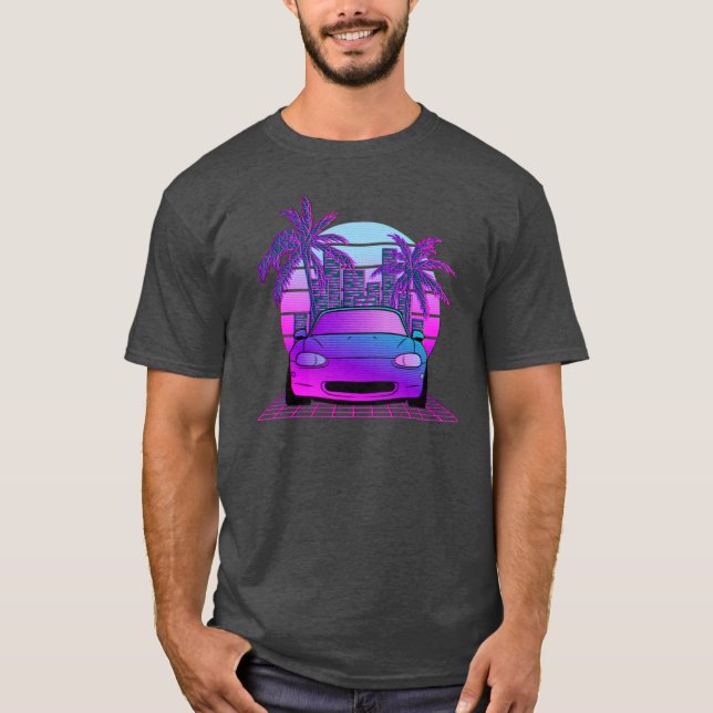 T-shirt Synthwave Miata NB (Devant)
