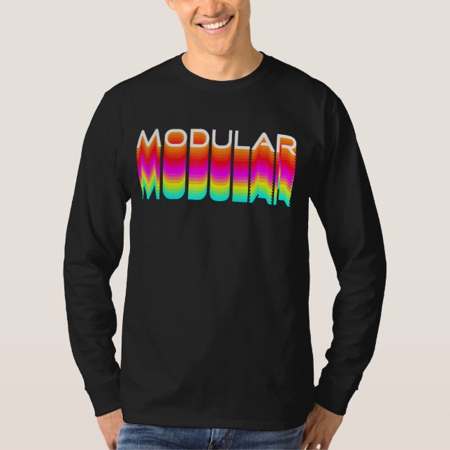 T-shirt Synthwave modulaire 80s rétro analogique Synthwave (Devant)