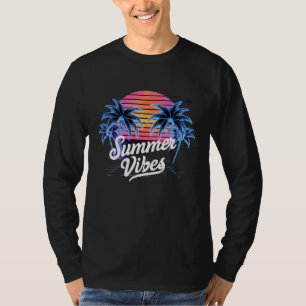 T-shirt Synthwave - Neon Palm Tree