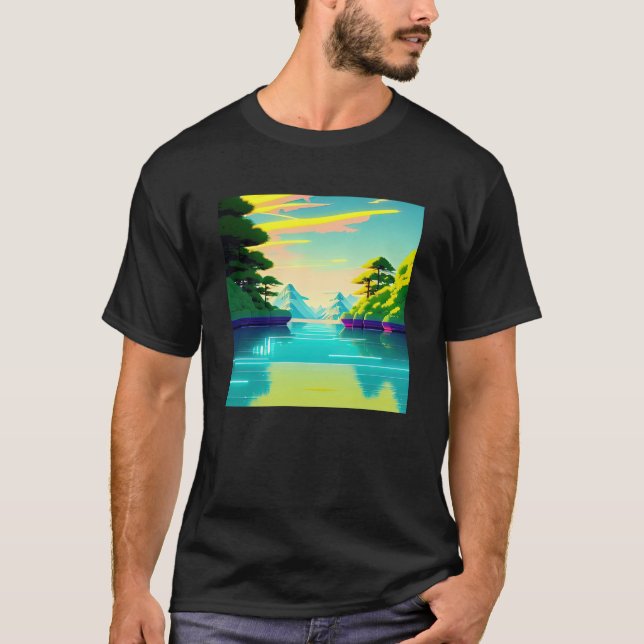 T-shirt Synthwave ouonude rétroonde futuresynth sci fi 3 (Devant)