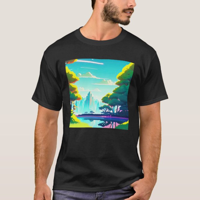 T-shirt Synthwave oups rétrowave futuresynth sci fi 21 (Devant)