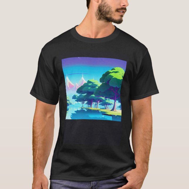 T-shirt Synthwave oups rétrowave futuresynth sci fi 80 (Devant)