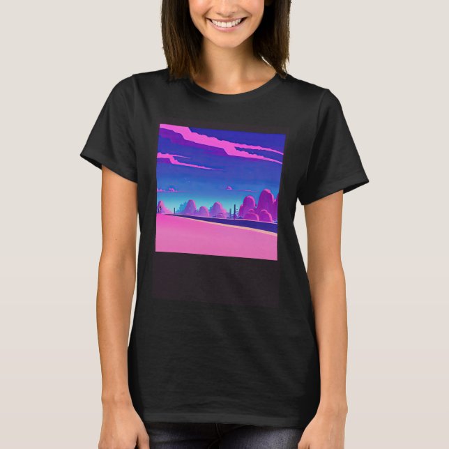 T-shirt Synthwave outrun retrowave futuresynth sci fi  20 (Devant)