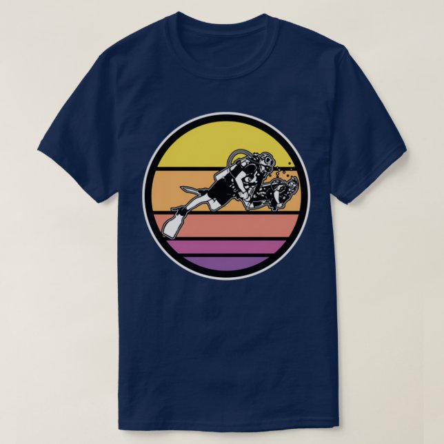 T-shirt Synthwave plongée sous-marine (Design devant)