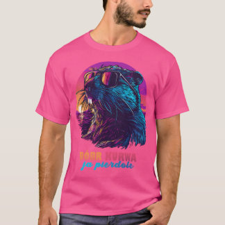 T-shirt Synthwave Polonais Beaver Meme Ja Pierdole Bobr Bo
