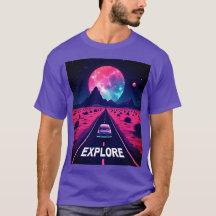 Synthwave Rétro-Futuriste "EXPLORER" Nuit Désertiq