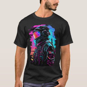 T-shirt Synthwave Retrowave Astronaut Retro Graphic
