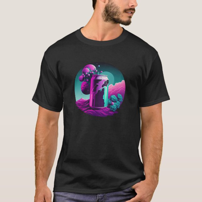 T-shirt Synthwave Soda de raisin 80s Rétrowave (Devant)