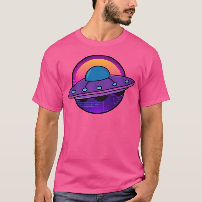 T-shirt Synthwave Ufo (Devant)