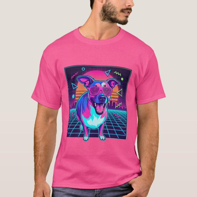 T-Shirt synthwave vintage 80s (Devant)