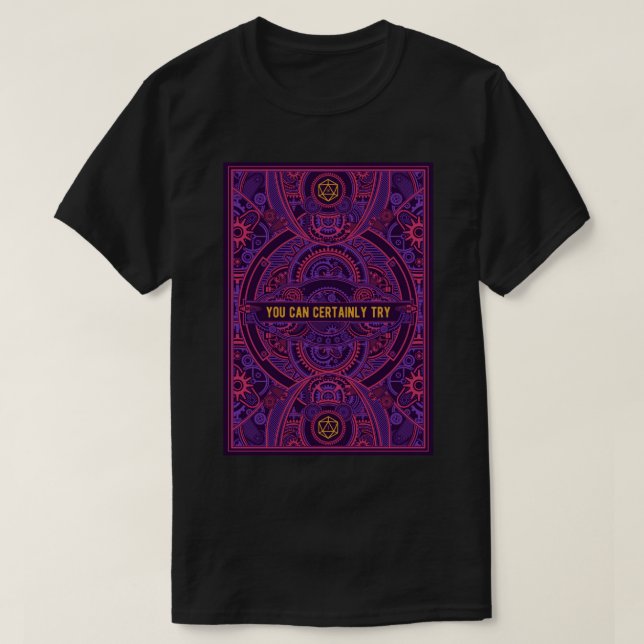 T-shirt Synthwave Vous Pouvez Certainement Essayer D20 Dic (Design devant)