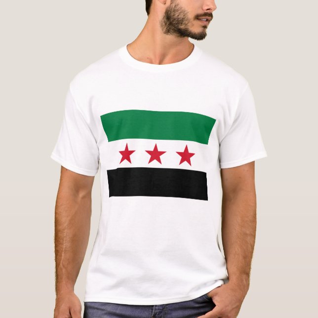 T-shirt Syrie, drapeau syrien, indépendance (Devant)
