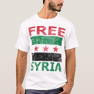 T-shirt Syrie libre (Vrai drapeau de Syrie)