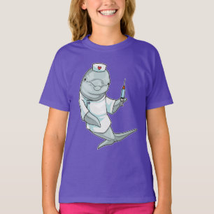 T-shirt Syringue d'infirmière dauphin